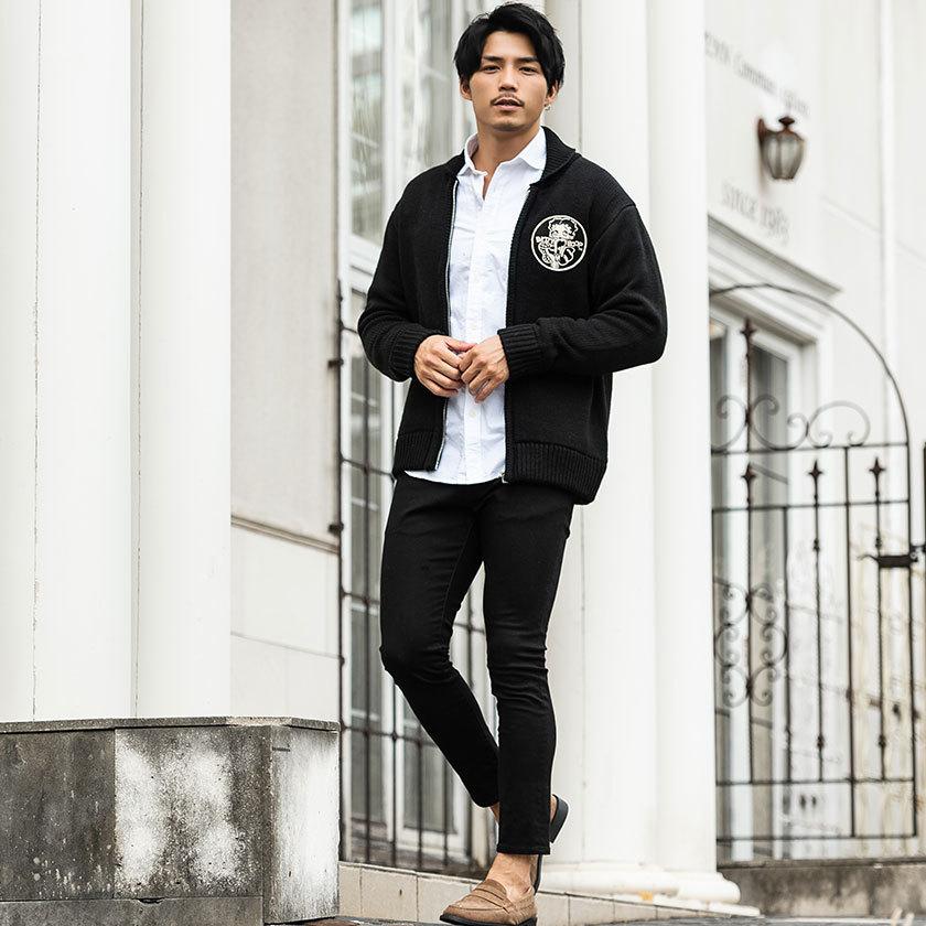 カウチン ニット メンズ Betty Boop ベティ ブープ ロゴワッペン貼付け長袖3gカウチンニット 全2色 セーター カーデ ニットジャケット M L Xl 秋 冬 21 Be 62 シルバーバレット 通販 Yahoo ショッピング