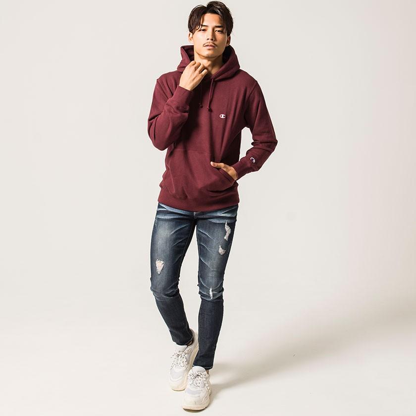 パーカー フーディー メンズ Champion チャンピオン Cロゴ刺繍裏毛スウェットプルオーバーパーカー/全6色 M L ホワイト グレー ブラック ネイビー 秋 冬 | Champion | 18