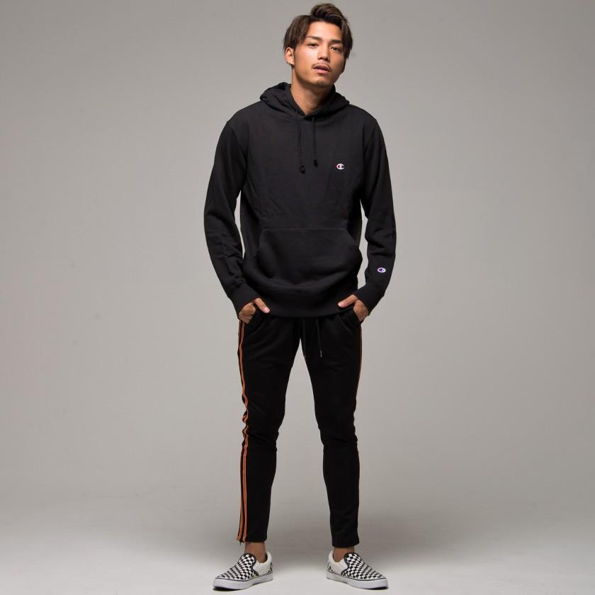 パーカー フーディー メンズ Champion チャンピオン Cロゴ刺繍裏毛スウェットプルオーバーパーカー/全6色 M L ホワイト グレー ブラック ネイビー 秋 冬 | Champion | 12