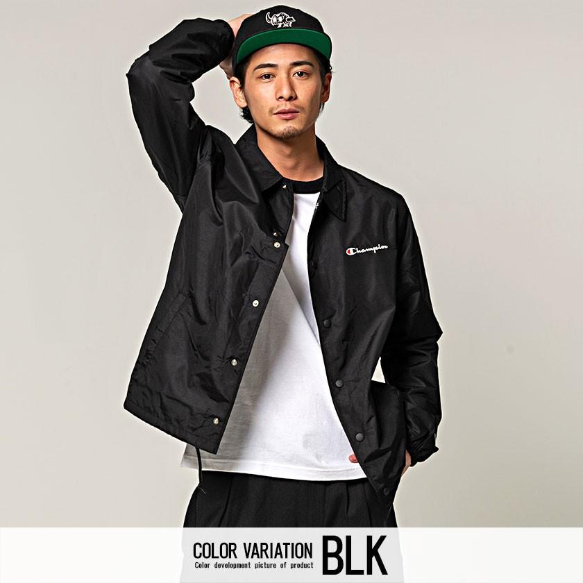 コーチジャケット メンズ Champion チャンピオン COACH JACKET/全3色 アウター ブルゾン M L ブラック ネイビー レッド 春｜silverbulletxfuga｜05