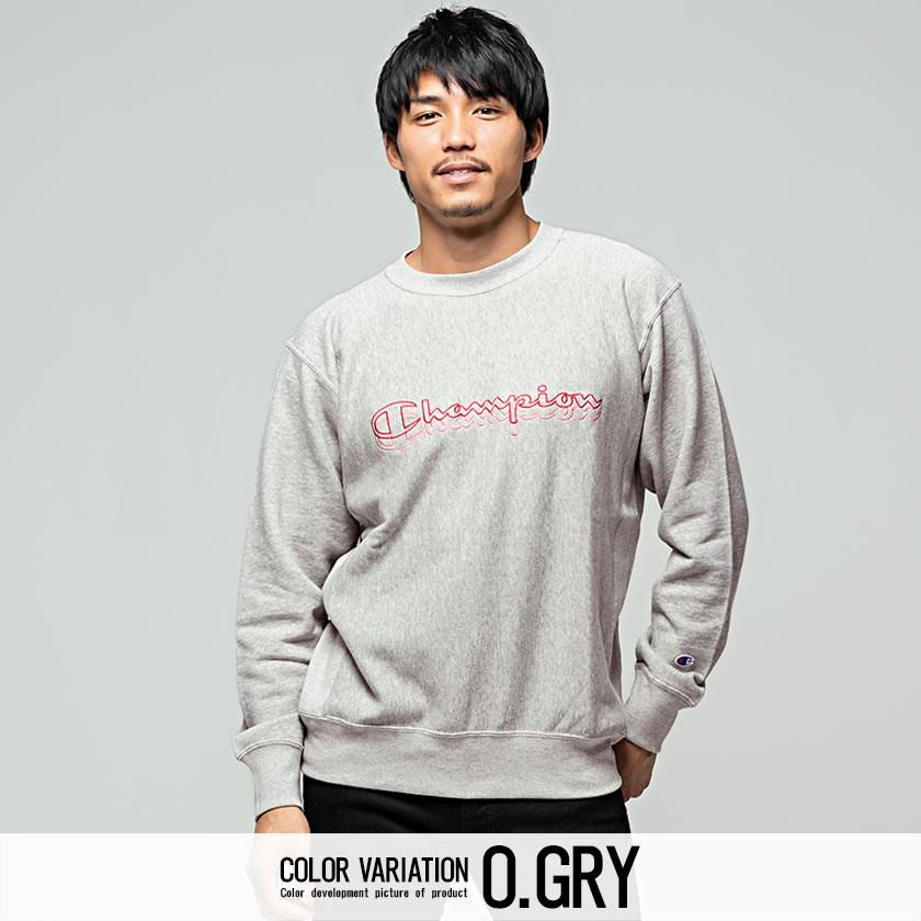 Champion（チャンピオン） トレーナー メンズ ロゴ刺繍入りクルー