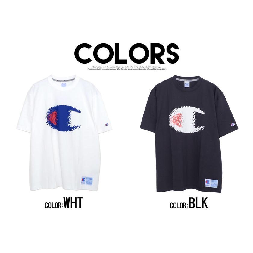 Champion（チャンピオン） Tシャツ メンズ 半袖 白 黒 接触冷感 大きい 