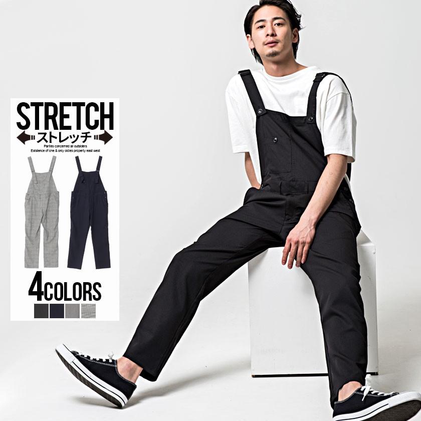 オーバーオール メンズ Cavaria キャバリア Trストレッチオーバーオール 全4色 つなぎ ブラック グレー ネイビー グレンチェック 紺 カジュアル 春 夏 Cab 05 シルバーバレット 通販 Yahoo ショッピング