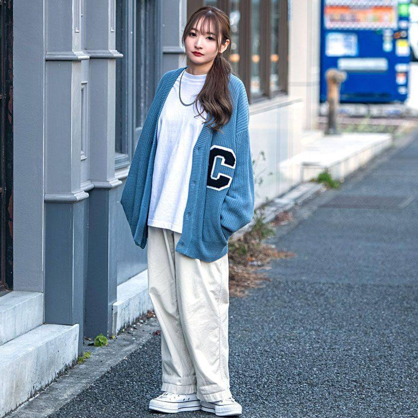 カジュアル ストリート タイダイ染め ユニセックス カーディガン CavariA カーディガン メンズ ニット セーター Vネック