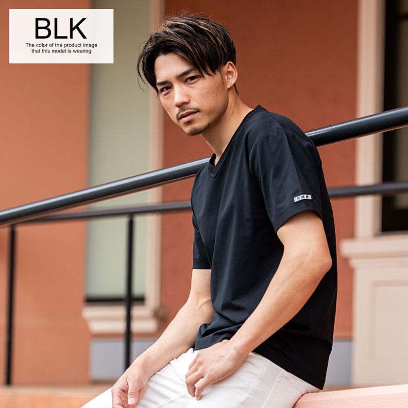 CavariA（キャバリア） Tシャツ メンズ 半袖 無地 ブランド Vネック