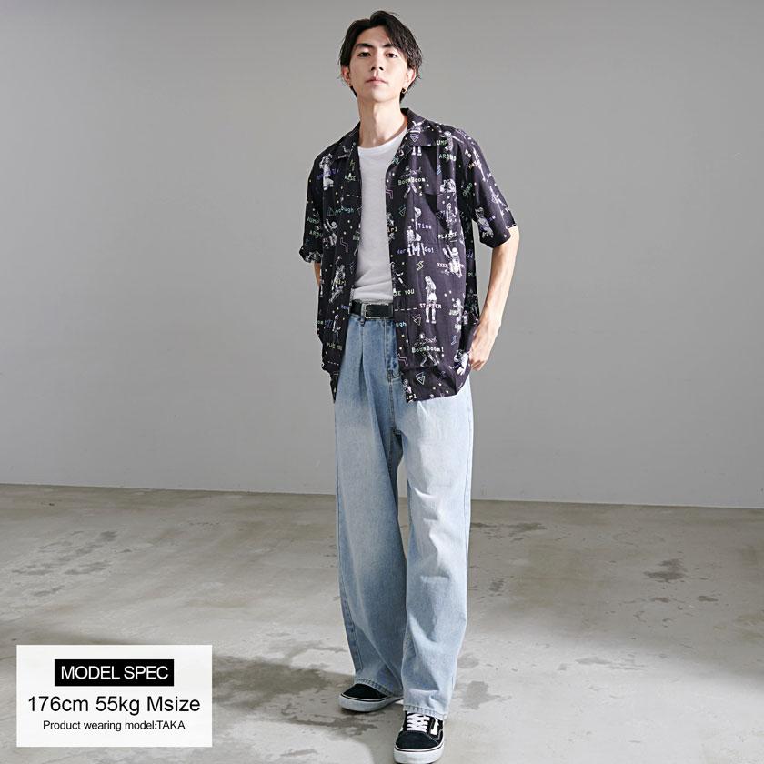 シャツ　ベロア　総柄　ダークカラー　おしゃれ　カジュアル　古着 古着通販】古着 オーバーサイズ シルクシャツ 柄シャツ 総柄