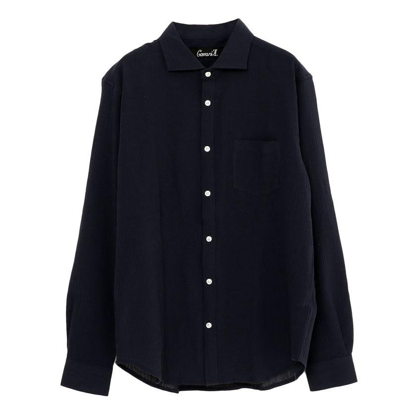 カジュアルシャツ メンズ 長袖シャツ 白シャツ ブランド 無地 細身 楊柳 薄手 大人 ストレッチ ホリゾンタルカラー イタリアンカラー 立襟 春 夏 Cavaria Cags22 01 シルバーバレット 通販 Yahoo ショッピング