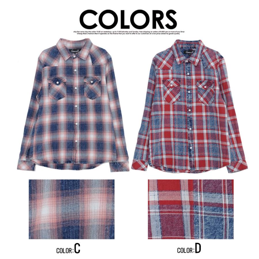 チェックシャツ メンズ 長袖 Cavaria キャバリア インディゴ染めチェック柄長袖シャツ 全9色 カジュアルシャツ 青 赤 M L 春 21 Cagt19 01 シルバーバレット 通販 Yahoo ショッピング