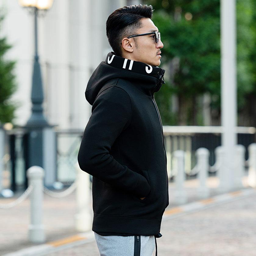 パーカー メンズ ジップアップ 細身 スリム フード ボンティング 韓国ファッション ブランド カジュアル ちょいワル オラオラ Cavaria 秋 冬 Cagt21 26 シルバーバレット 通販 Yahoo ショッピング