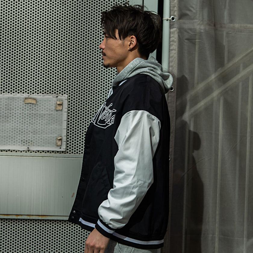 CavariA（キャバリア） スタジャン メンズ カレッジロゴ 薄手 春