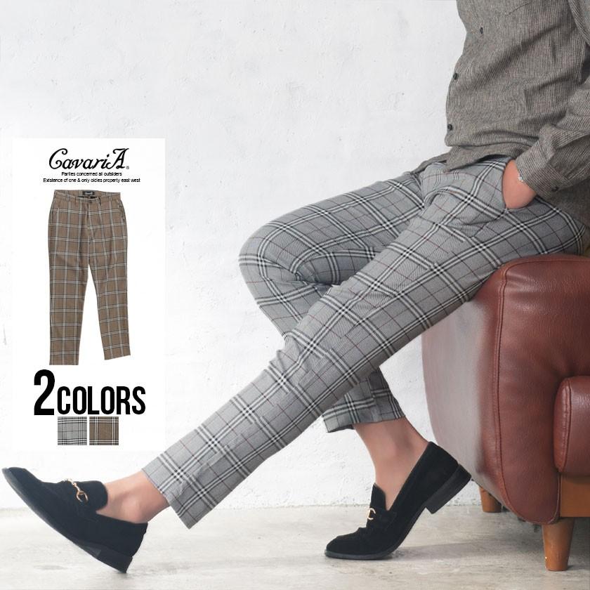 テーパードパンツ メンズ Cavaria キャバリア チェック柄テーパードパンツ 全2色 チェックパンツ カジュアル グレー ベージュ M L 冬 春 21 Cah 05 シルバーバレット 通販 Yahoo ショッピング