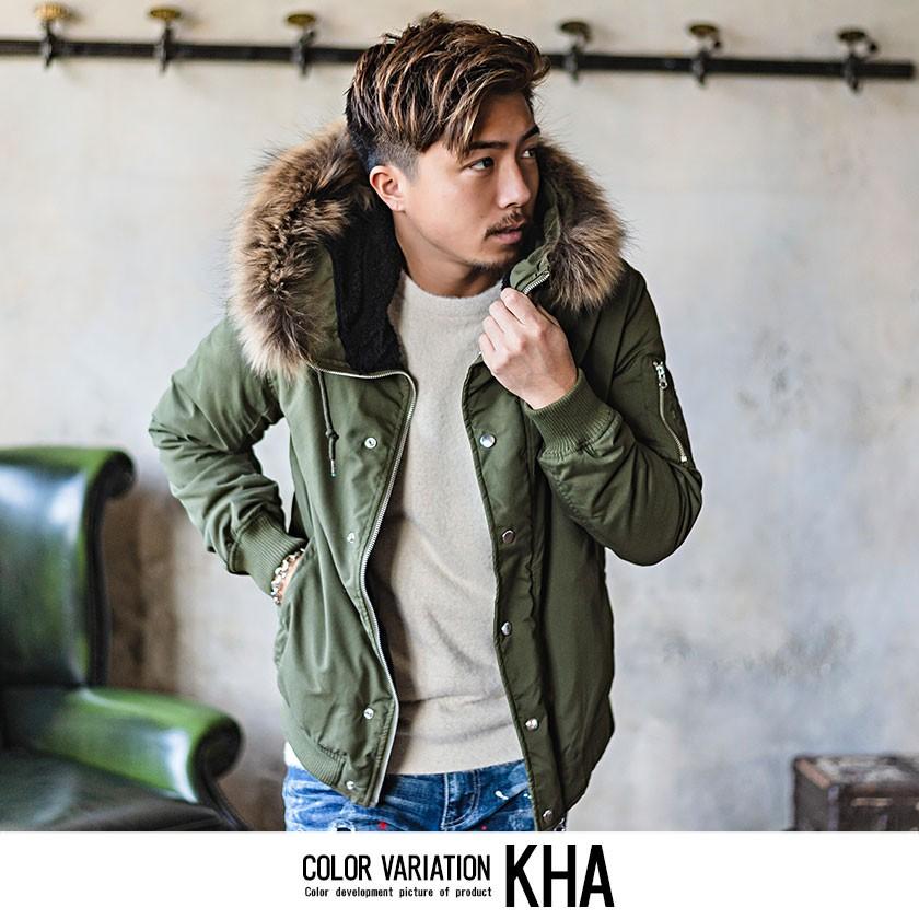 中綿ジャケット メンズ N 2b Cavaria キャバリア N 2bファージャケット 全3色 ミリタリー ラクーンファー M L ブラック ベージュ カーキ 秋 冬 Cair19 07 シルバーバレット 通販 Yahoo ショッピング