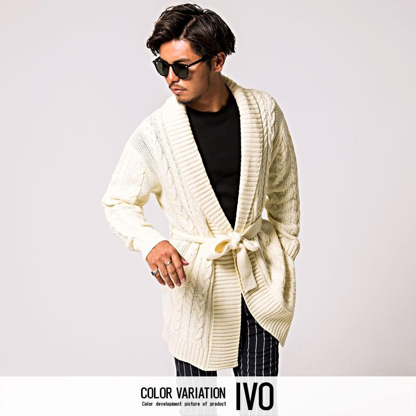 CavariA（キャバリア） カーディガン メンズ ロング セミロング