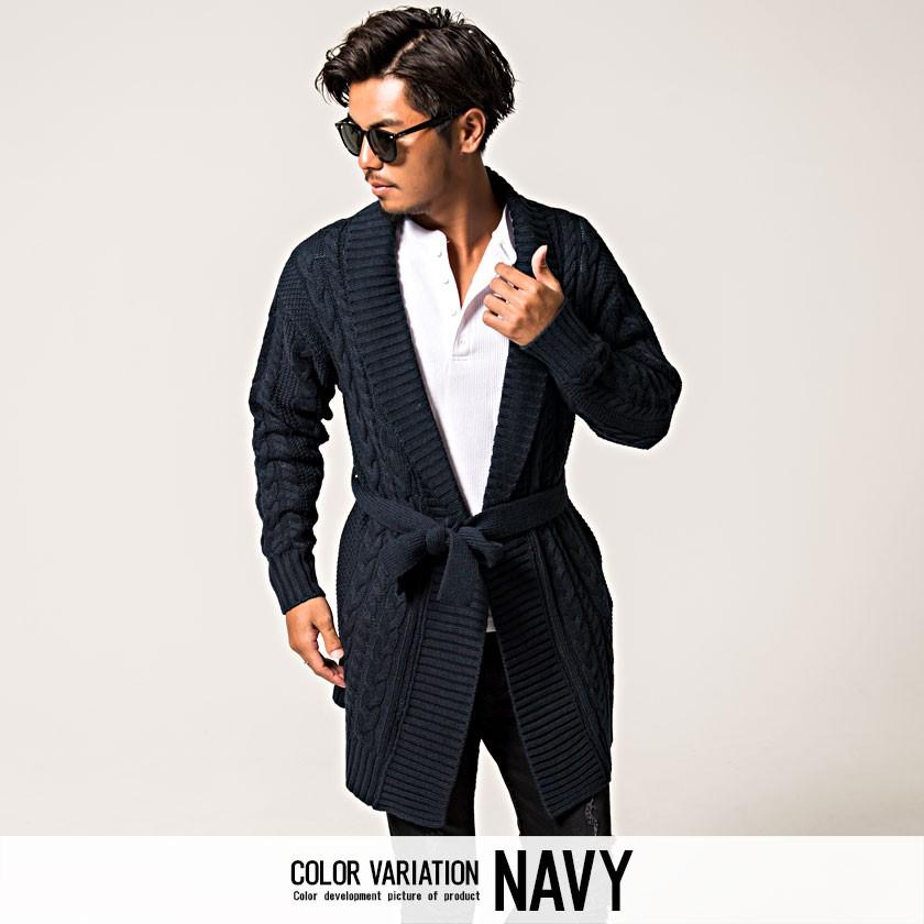 CavariA（キャバリア） カーディガン メンズ ロング セミロング