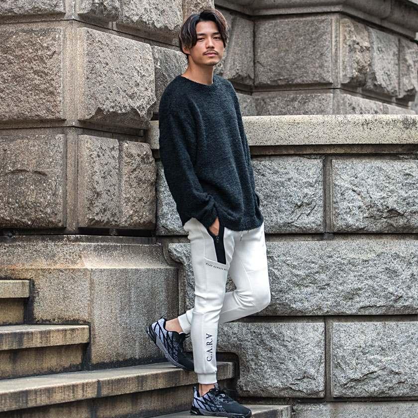 CavariA ニット セーター メンズ 長袖 大きいサイズ フェザー CavariA ニット セーター メンズ 長袖 大きいサイズ フェザー