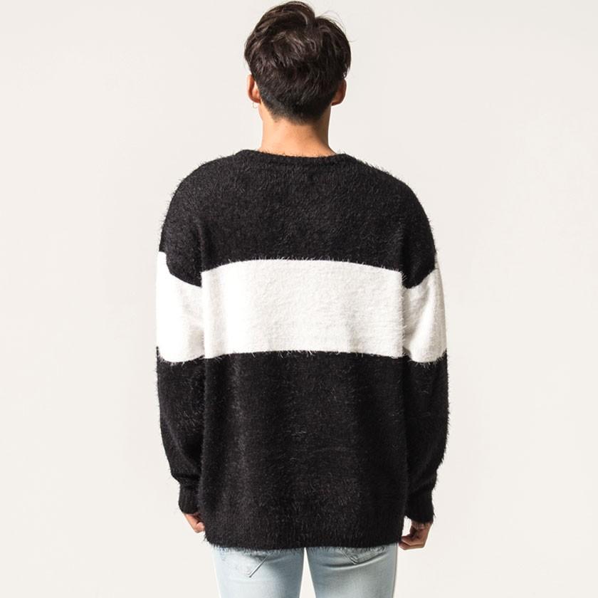 ニット メンズ セーター Cavaria キャバリア ビッグシルエット長袖シャギーニット 全3色 ふわふわ 白 黒 レッド ゆったり 秋 冬 Cak19 23 シルバーバレット 通販 Yahoo ショッピング