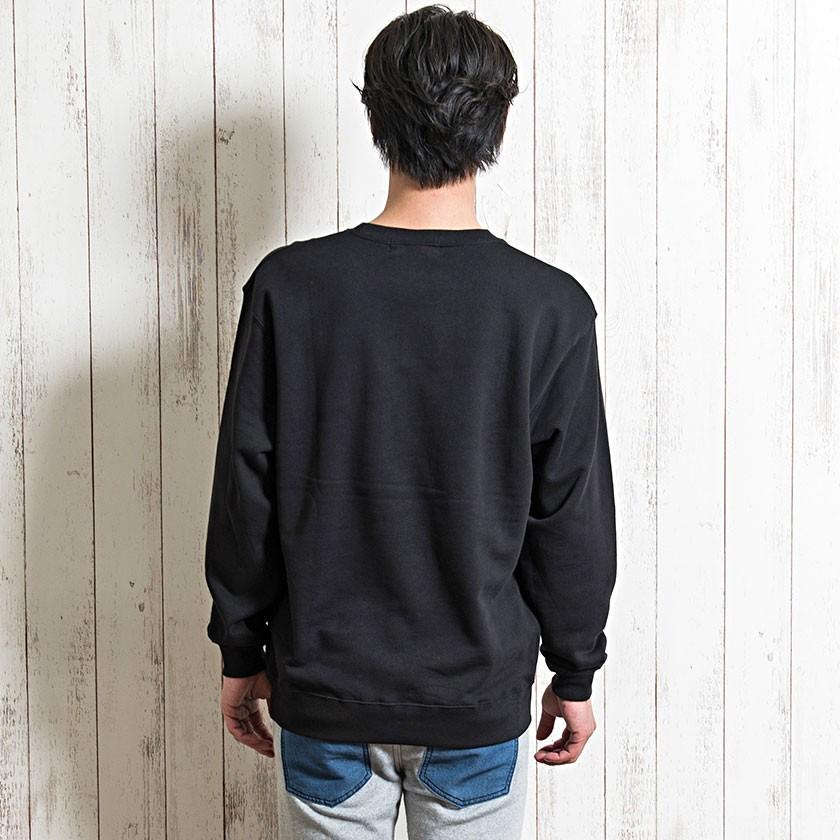 トレーナー メンズ Cavaria キャバリア サーフガールプリントクルーネック長袖トレーナー 全4色 裏毛 スウェット カジュアル M L ベージュ 黒 春 21 Cak 07 シルバーバレット 通販 Yahoo ショッピング