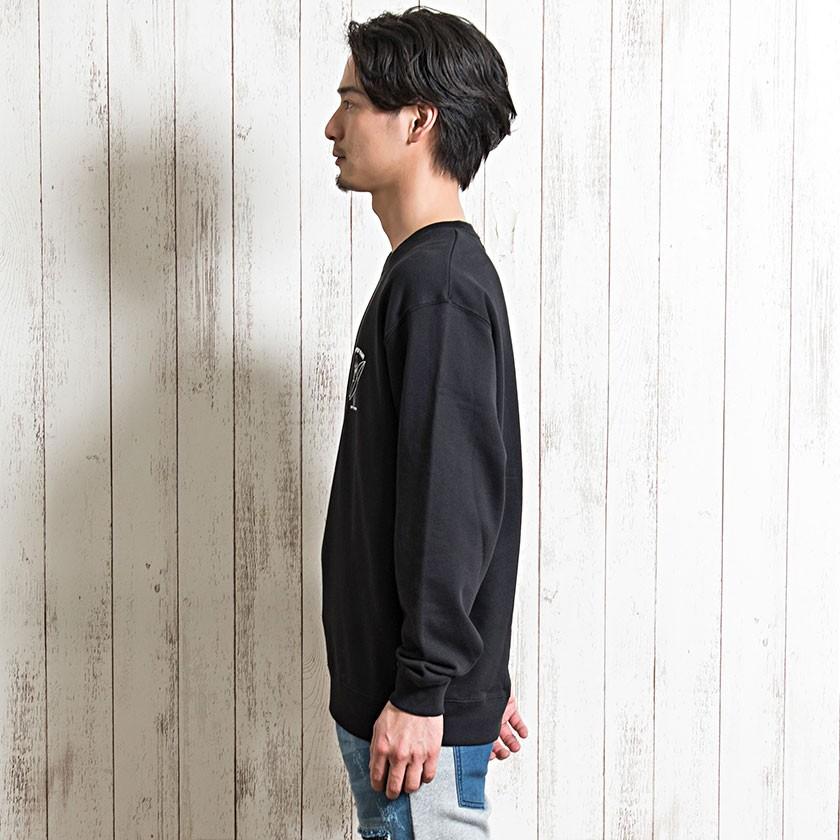 トレーナー メンズ Cavaria キャバリア サーフガールプリントクルーネック長袖トレーナー 全4色 裏毛 スウェット カジュアル M L ベージュ 黒 春 21 Cak 07 シルバーバレット 通販 Yahoo ショッピング