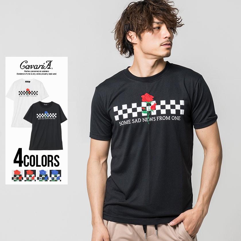 半袖tシャツ メンズ Cavaria キャバリア チェッカーフラッグ薔薇刺繍tシャツ 全4色 クルーネック バラ カジュアル ユニセックス 黒 白 M L 春 夏 21 Cak 10 シルバーバレット 通販 Yahoo ショッピング