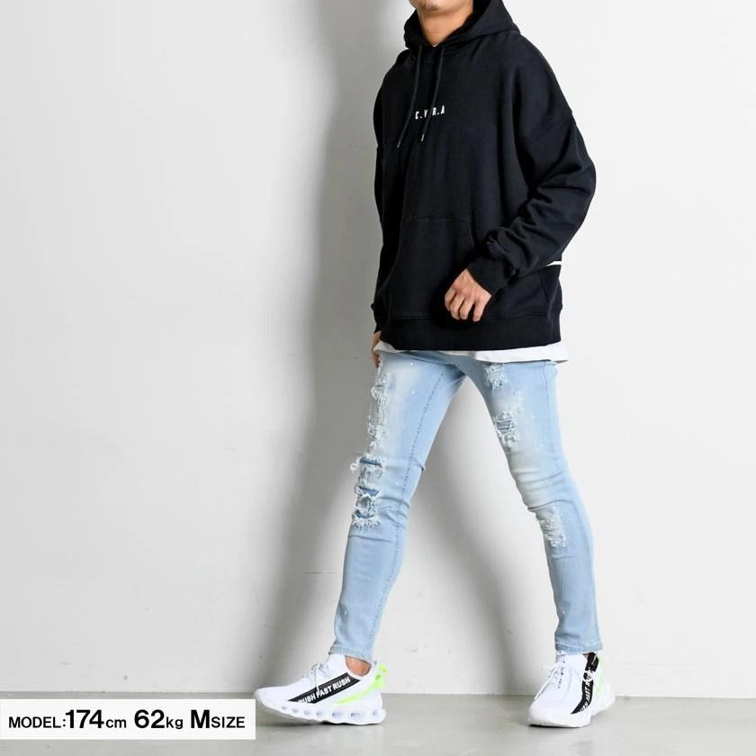 デニムパンツ メンズ Cavaria キャバリア リペア加工スキニーアンクル丈デニムパンツ 全2色 ジーンズ アンクル丈 ストレッチ S M L Xl 春夏 21 Camy17 04 シルバーバレット 通販 Yahoo ショッピング