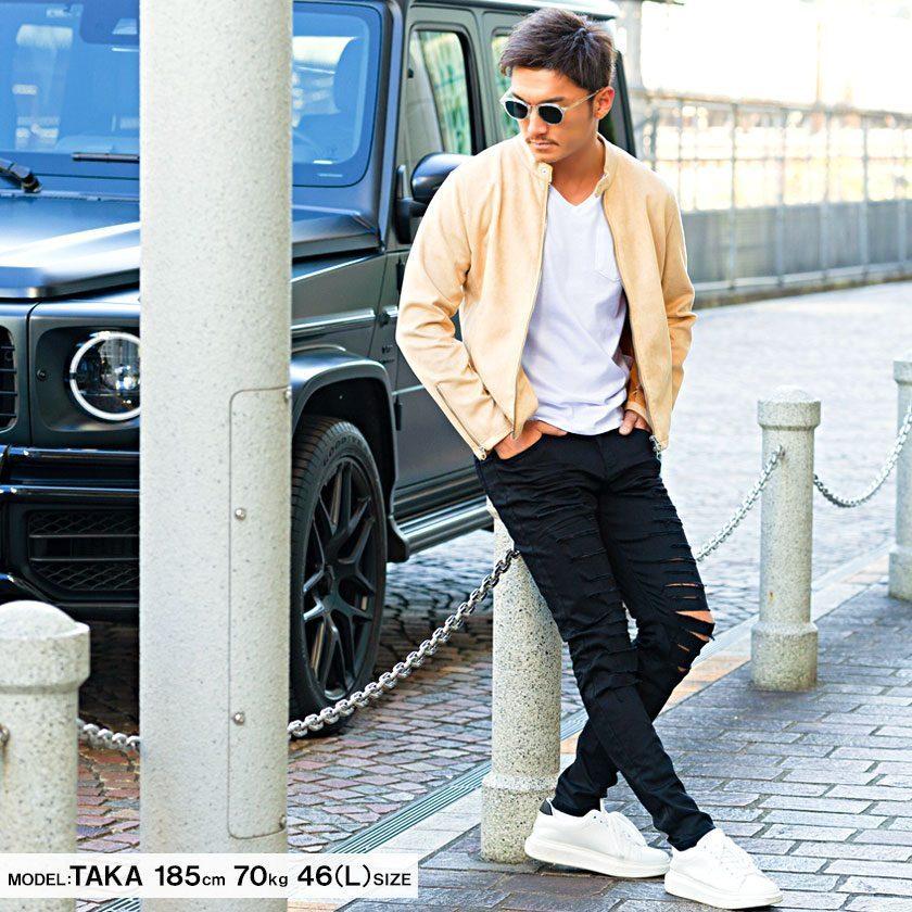 スキニーパンツ デニム メンズ 細身 タイト スリム ストレッチ 黒スキニー ダメージ クラッシュ加工 美脚 S M L Xl Cavaria 21 春夏秋冬 Camy21 01 シルバーバレット 通販 Yahoo ショッピング