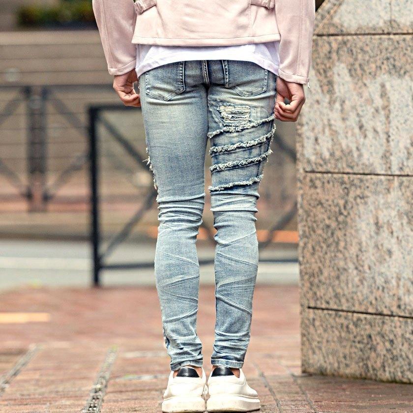 スキニーパンツ メンズ デニムパンツ スリム タイト 細身 ストレッチ 黒スキニー ダメージ ジーンズ 美脚 S M L Xl Cavaria 21 Camy21 03 シルバーバレット 通販 Yahoo ショッピング