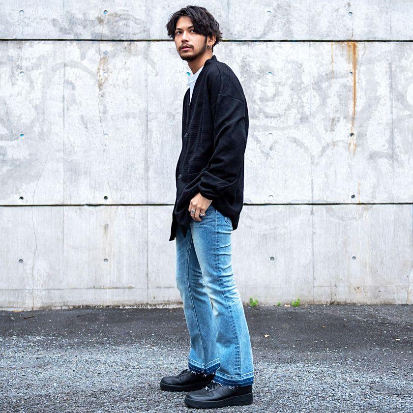 CavariA デニムパンツ メンズ ブランド おしゃれ 美脚 フレア CavariA デニムパンツ メンズ ブランド おしゃれ 美脚 フレア