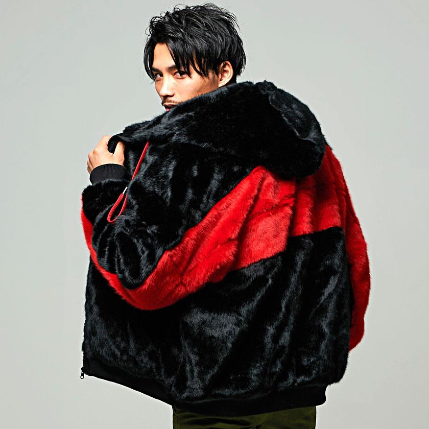 CavariA（キャバリア） ファーパーカー メンズ 大きいサイズ 厚手 