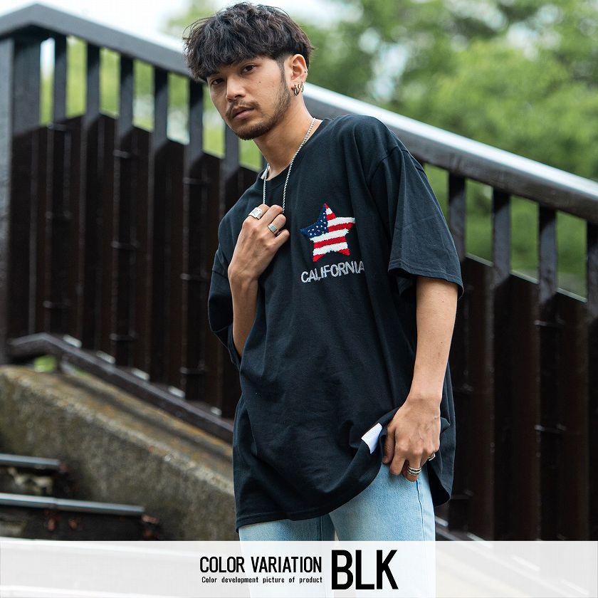 半袖tシャツ メンズ ブランド おしゃれ 大きいサイズ ゆったり トップス クルーネック 星条旗 スター ロゴ サガラ 刺繍 M L 代 30代 40代 Cavaria 春 夏 Cang22 21 シルバーバレット 通販 Yahoo ショッピング