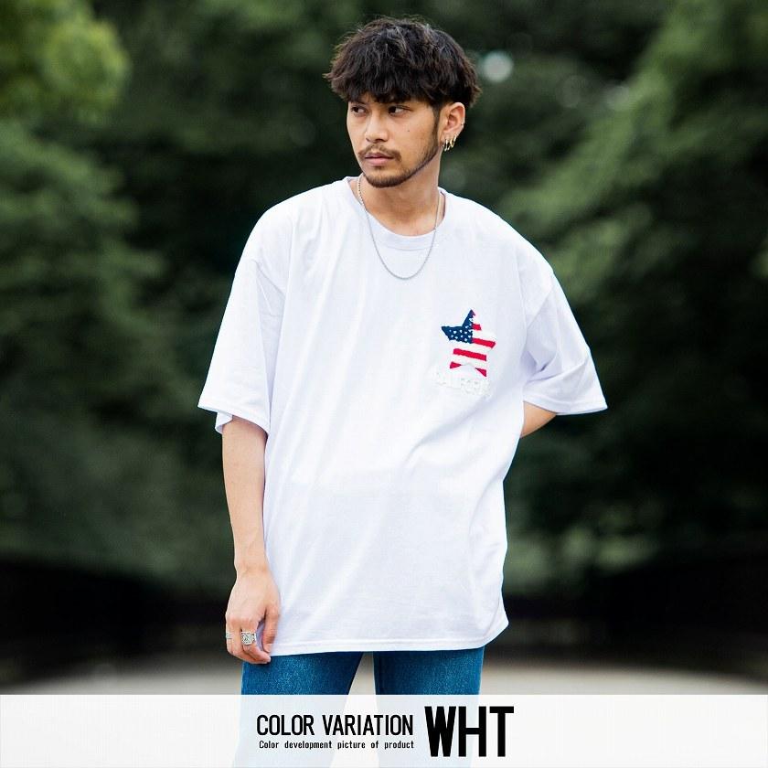 半袖tシャツ メンズ ブランド おしゃれ 大きいサイズ ゆったり トップス クルーネック 星条旗 スター ロゴ サガラ 刺繍 M L 代 30代 40代 Cavaria 春 夏 Cang22 21 シルバーバレット 通販 Yahoo ショッピング