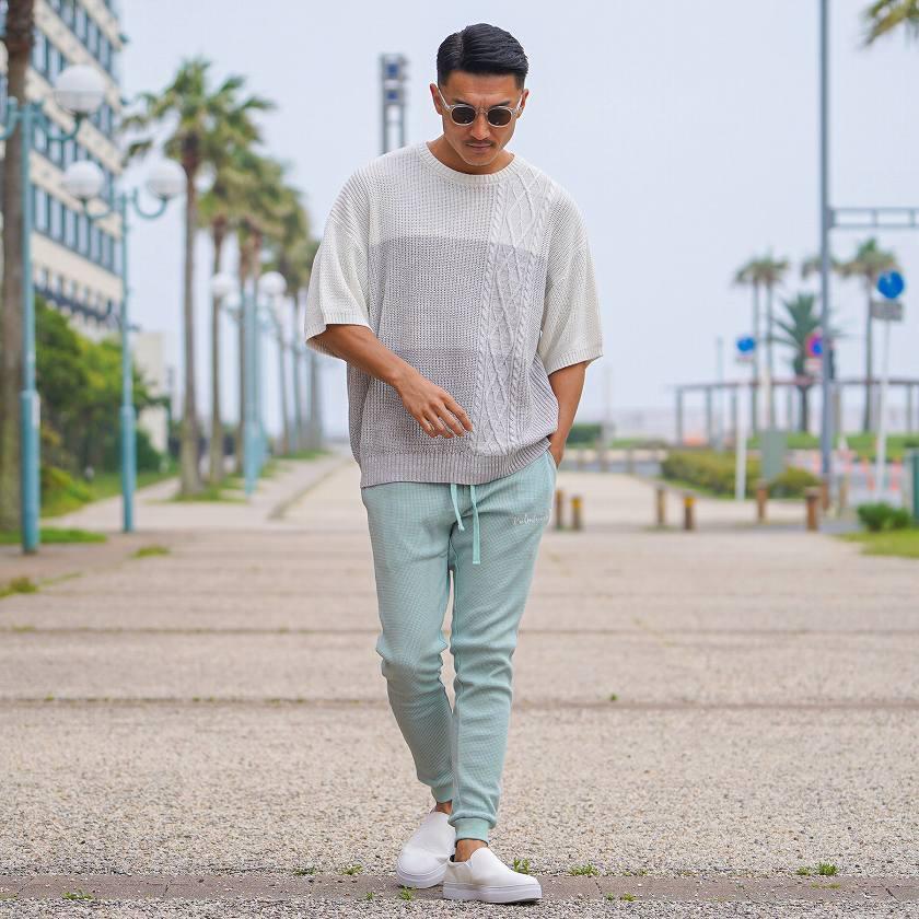 ジョガーパンツ メンズ ブランド おしゃれ ワッフル サーマル イージー ロゴ 刺繍 ルームウェア 部屋着 Cavaria 春 夏 代 30代 40代 メンズファッション Cang22 23 シルバーバレット 通販 Yahoo ショッピング