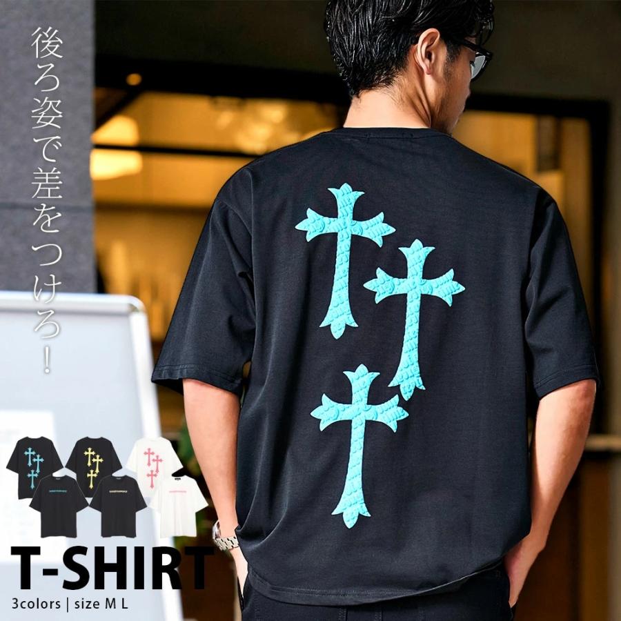 CavariA（キャバリア） Tシャツ メンズ 半袖 ブランド クロス 十字架