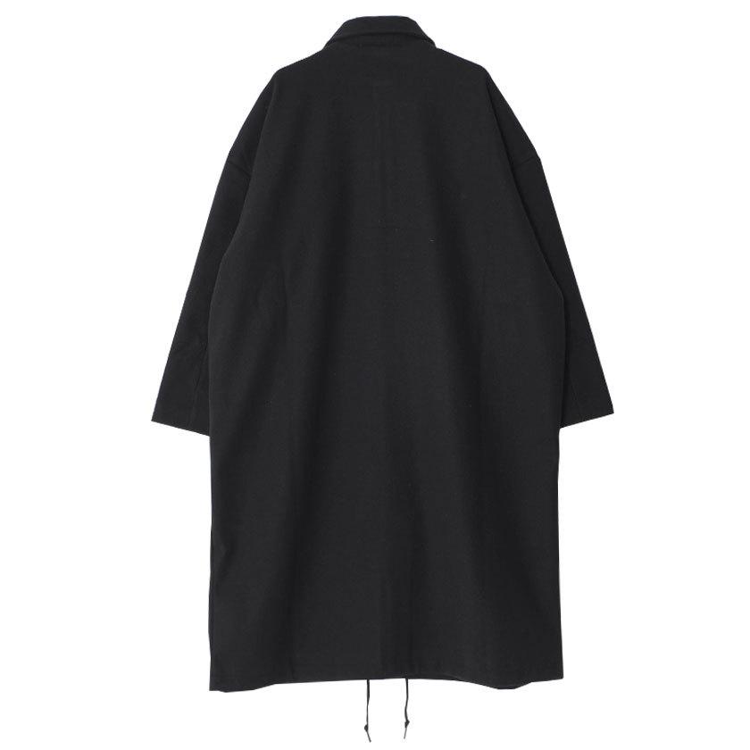 crewre / カスタムメルトンマキシコート　ブラック crewre online shop / カスタムメルトンマキシコート