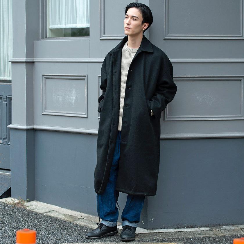 noble メルトンコート 美品 22AW NOBLE ノーブル メルトンスタンドカラーオーバー