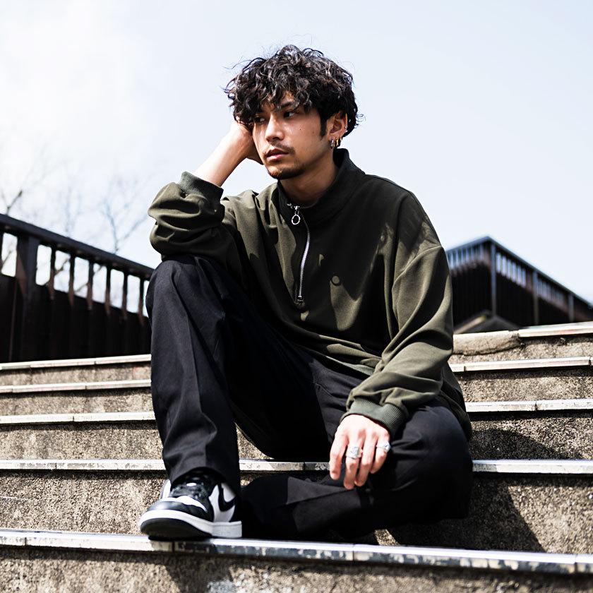 CavariA（キャバリア） ハーフジップ トレーナー メンズ 長袖