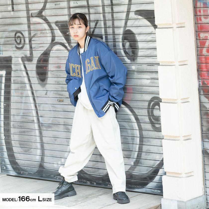 スタジャン メンズ スタジアムジャケット ブルゾン レッジ ロゴ 刺繍 韓国ファッション ユニセックス カジュアル 韓国系 古着系 Cavaria 秋 冬 Casb21 19 シルバーバレット 通販 Yahoo ショッピング