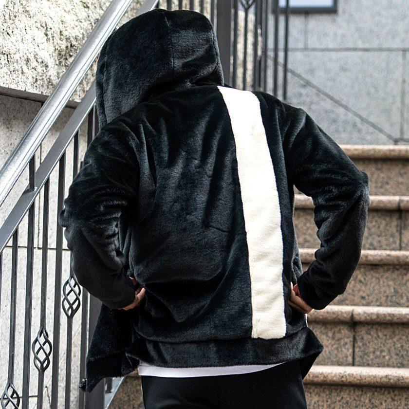 CavariA ファーパーカー メンズ ブランド おしゃれ アウター