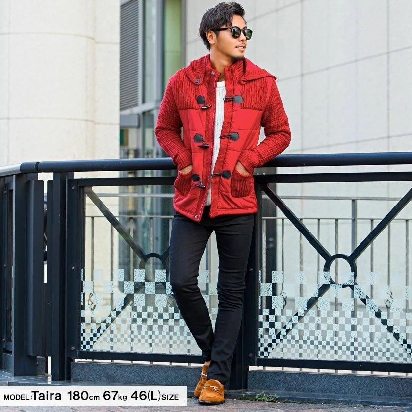 ダッフルコート メンズ コート Cavaria キャバリア 3g中綿切替ニットダッフルコート 全4色 中綿コート きれいめ M L Xl 秋 冬 Cast19 136 シルバーバレット 通販 Yahoo ショッピング