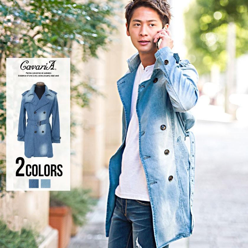 トレンチコート メンズ デニム Cavaria キャバリア ストレッチデニムトレンチコート 全2色 コート アウター 襟ワイヤー 上品 伸縮性 冬 秋 Cast19 97 シルバーバレット 通販 Yahoo ショッピング