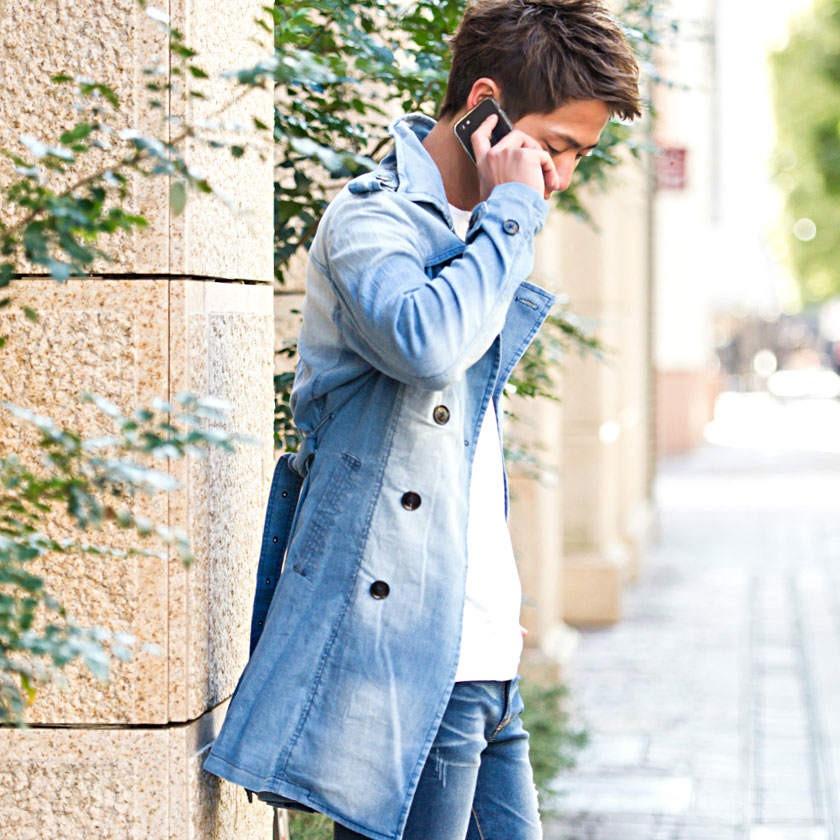 トレンチコート メンズ デニム Cavaria キャバリア ストレッチデニムトレンチコート 全2色 コート アウター 襟ワイヤー 上品 伸縮性 冬 秋 Cast19 97 シルバーバレット 通販 Yahoo ショッピング