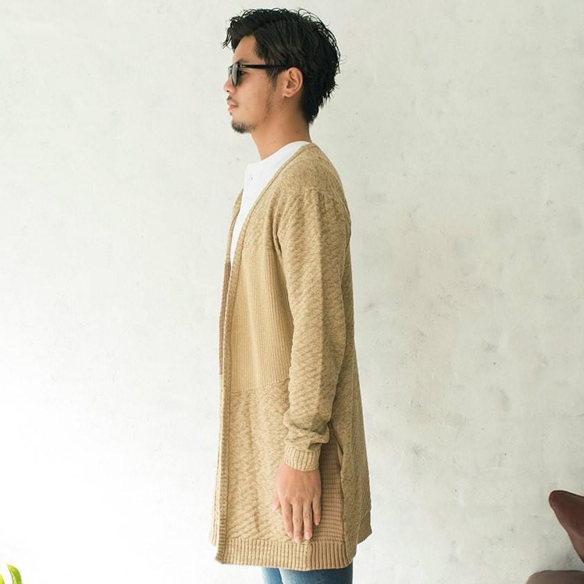 カーディガン メンズ Cavaria キャバリア 7gパッチワークセミロングカーディガン 全4色 ロングカーデ カジュアル コーディガン ベージュ M L 秋 冬 21 Cast 26 シルバーバレット 通販 Yahoo ショッピング