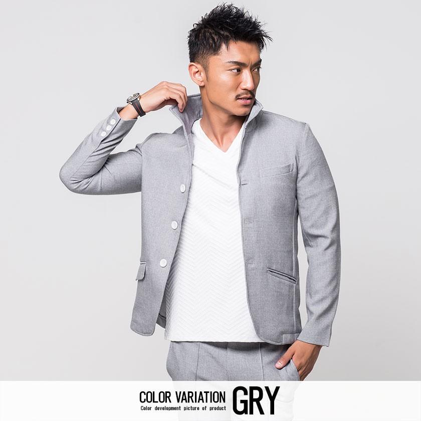 CavariA テーラードジャケット メンズ 白 スーツ セットアップ