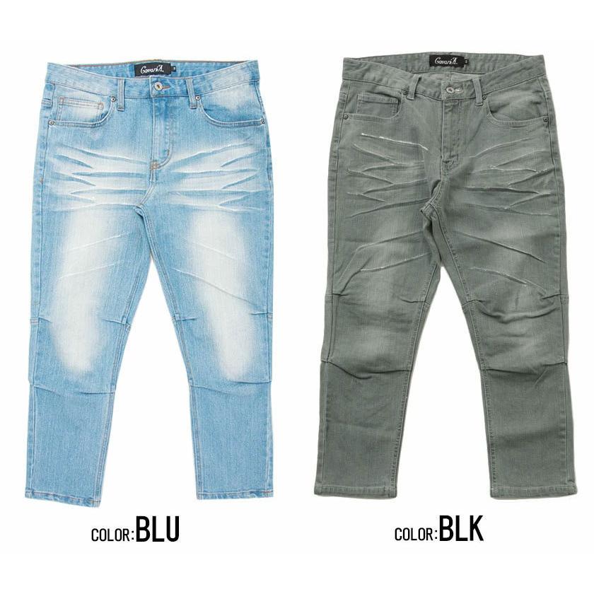 CavariA デニムパンツ メンズ クロップドパンツ ジーンズ Gパン CavariA デニムパンツ メンズ クロップドパンツ ジーンズ Gパン