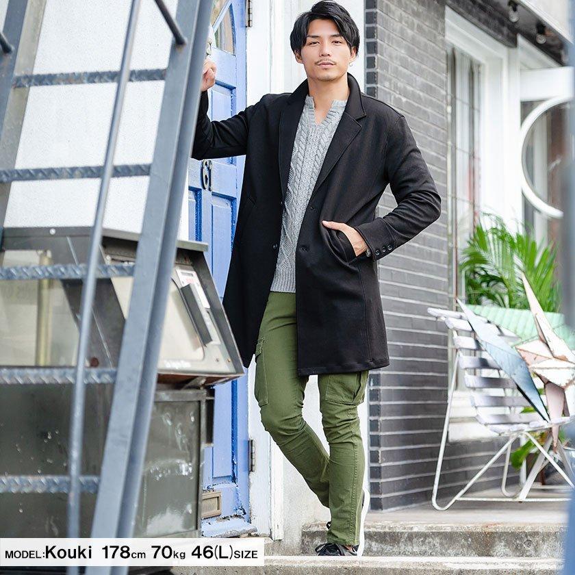 チェスターコート メンズ Cavaria キャバリア 長袖ポンチェスターコート 全3色 ビジネスコート ロング 膝上 代 30代 40代 50代 秋 冬 Catn 59 シルバーバレット 通販 Yahoo ショッピング