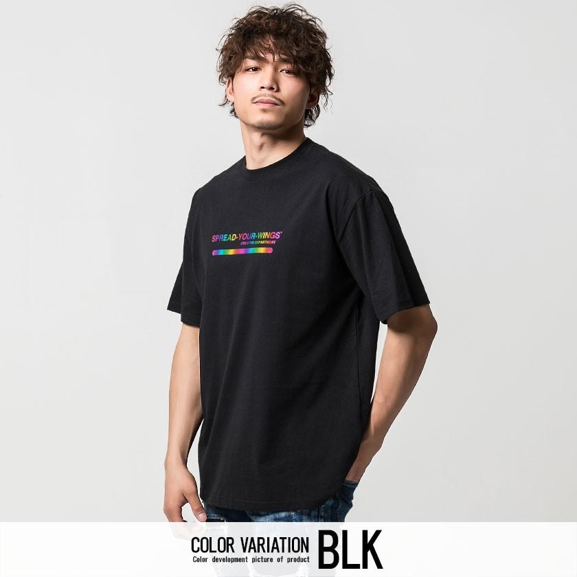 半袖tシャツ メンズ Cavaria キャバリア レインボープリントクルーネック半袖ビッグtシャツ 全2色 大きめ 白 黒 M L カジュアル ストリート 春 夏 21 Cawi 18 シルバーバレット 通販 Yahoo ショッピング