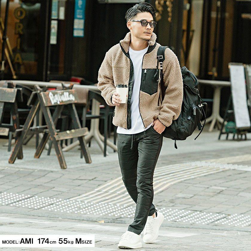 ボアジャケット メンズ ブルゾン アウター シープボア アウトドア 大人 カジュアル もこもこ ユニセックス 黒 白 ストリート 秋 冬 Cavaria Cawi 75 シルバーバレット 通販 Yahoo ショッピング