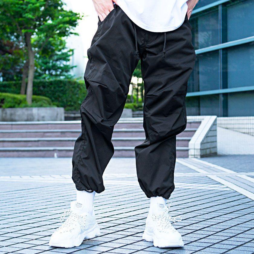 最適な材料 ストリートパンツ ジョガーパンツ 韓国 ストリート メンズ 黒 L