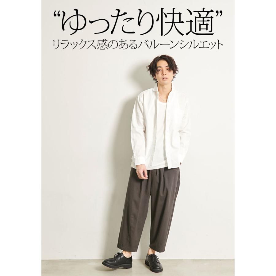 春新作の バルーンパンツ メンズ ワイド ブランド イージーパンツ アンクル丈 ゆったり 綿麻 コットンリネン 無地 きれいめ カジュアル Cavaria 春 夏 Aynaelda Com