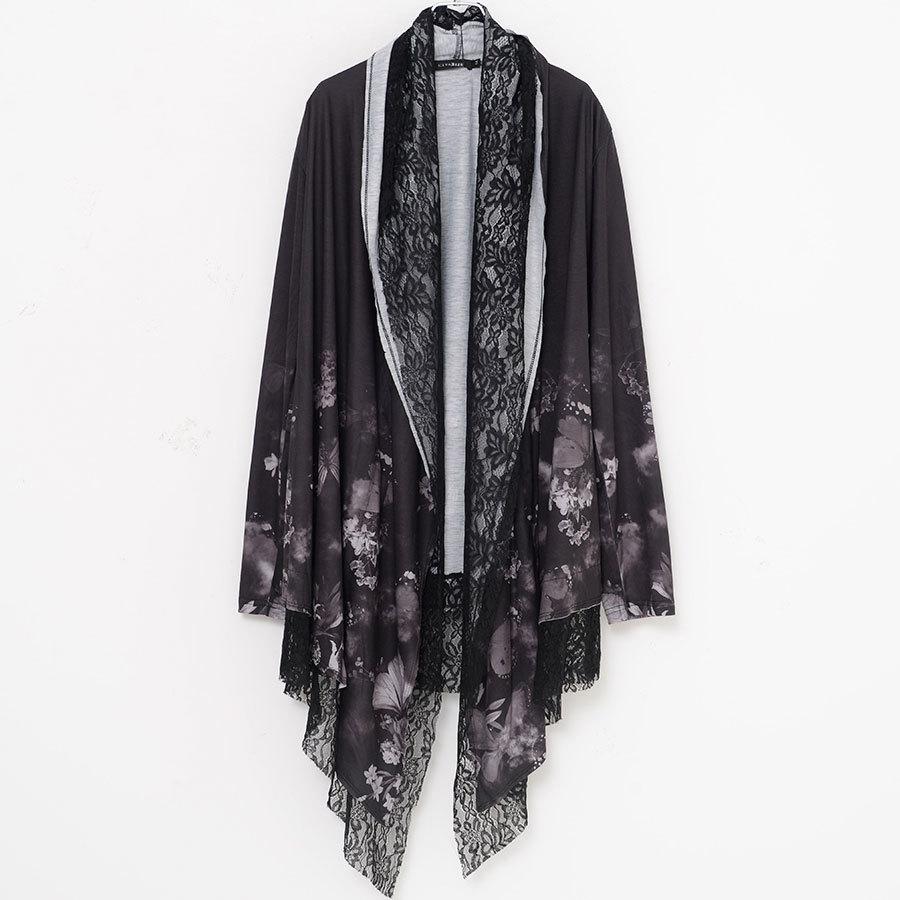 CIVARIZE シヴァーライズ レースレイヤード総柄トッパーカーディガン