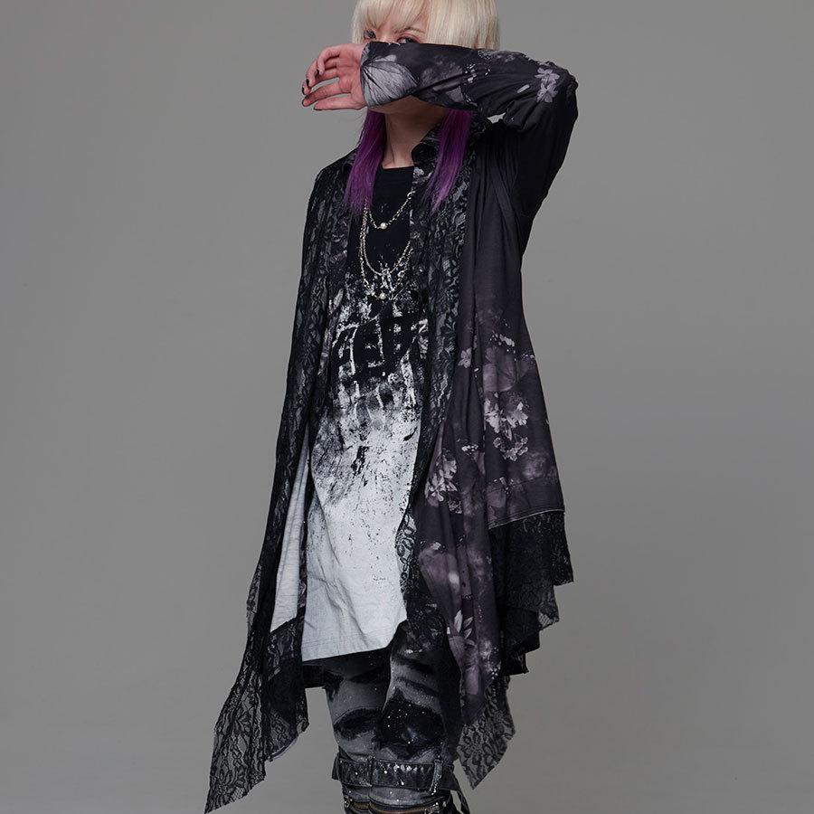CIVARIZE シヴァーライズ レースレイヤード総柄トッパーカーディガン